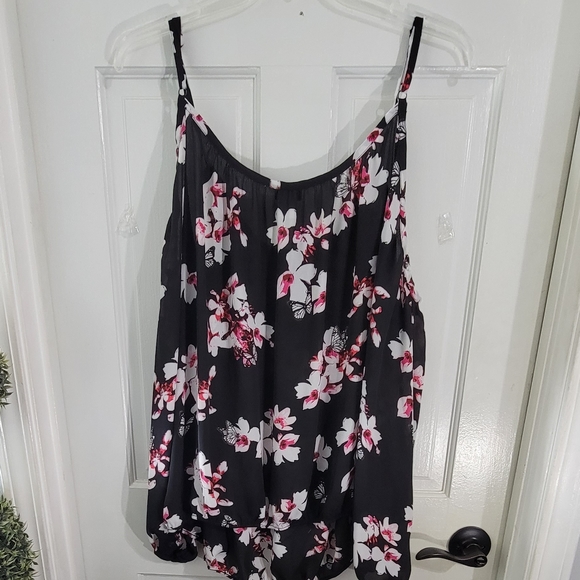 Torrid Floral Print Georgette‎ Cold Shoulder Blouse Size 3 - Picture 8 of 10